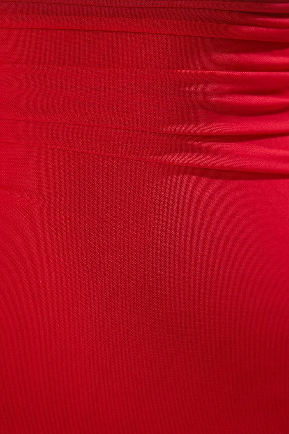 Red draped guest party dress