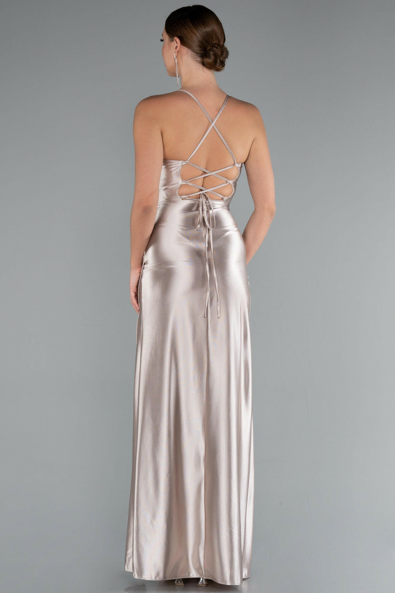 Champagne party dress with corset