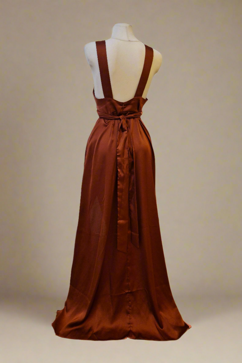 Long tile dress with cut-out design