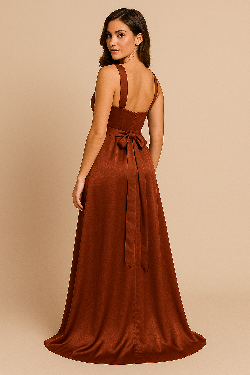 Long tile dress with cut-out design